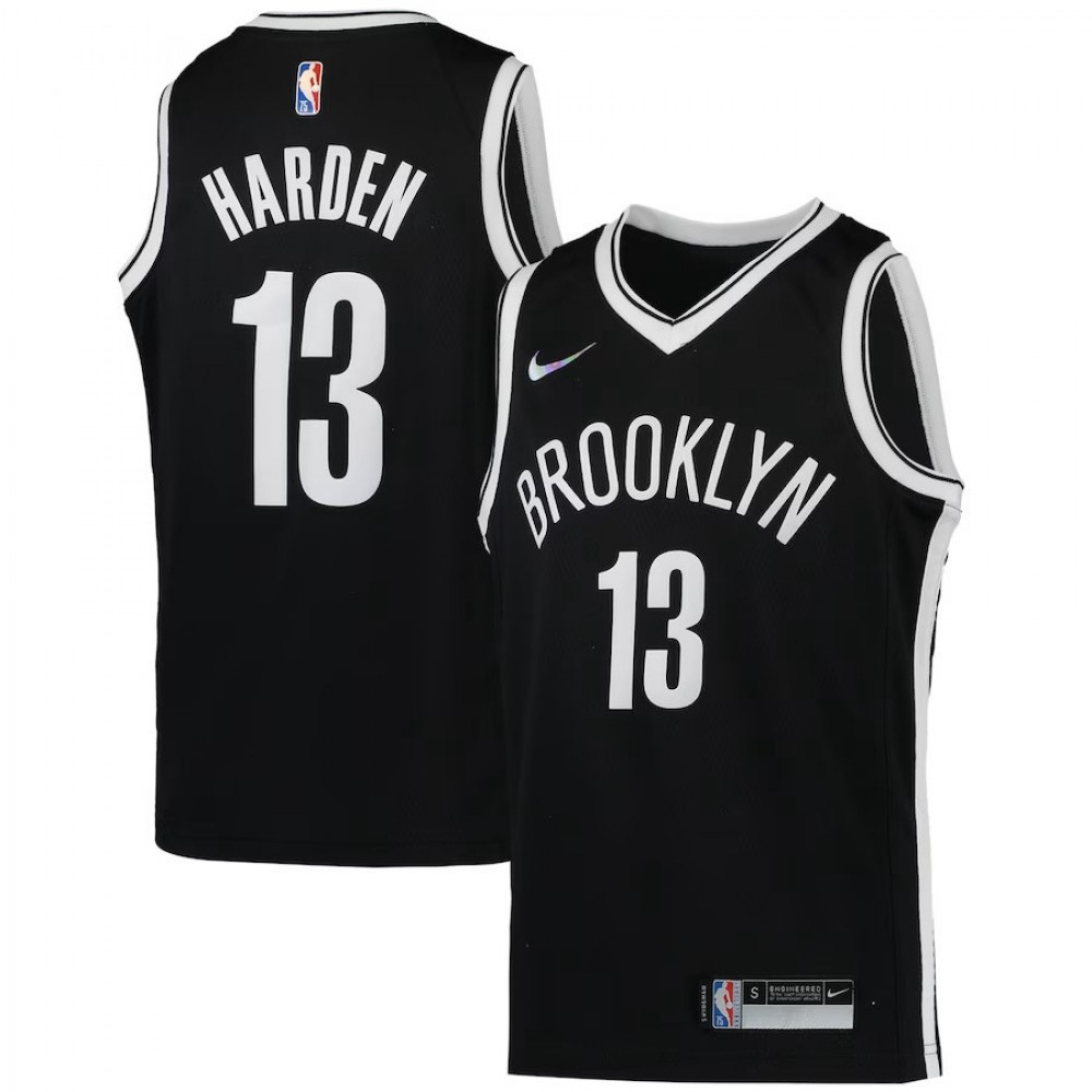 James Harden Brooklyn Nets Youth 2021/22 Diamond Swingman Jersey - Icon Edition - Black-Pro Kit Vault | Brand New 26/27 Sports Jerseys